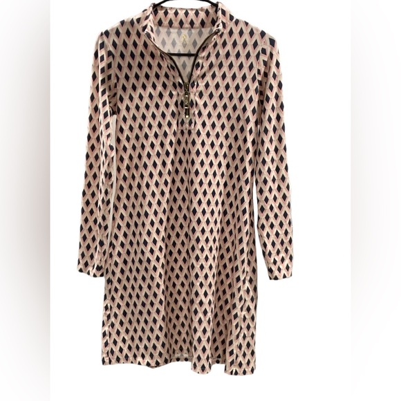 Spartina 449 Nora 1/2 zip mini Dress Barbee women’s xs. - Picture 2 of 7